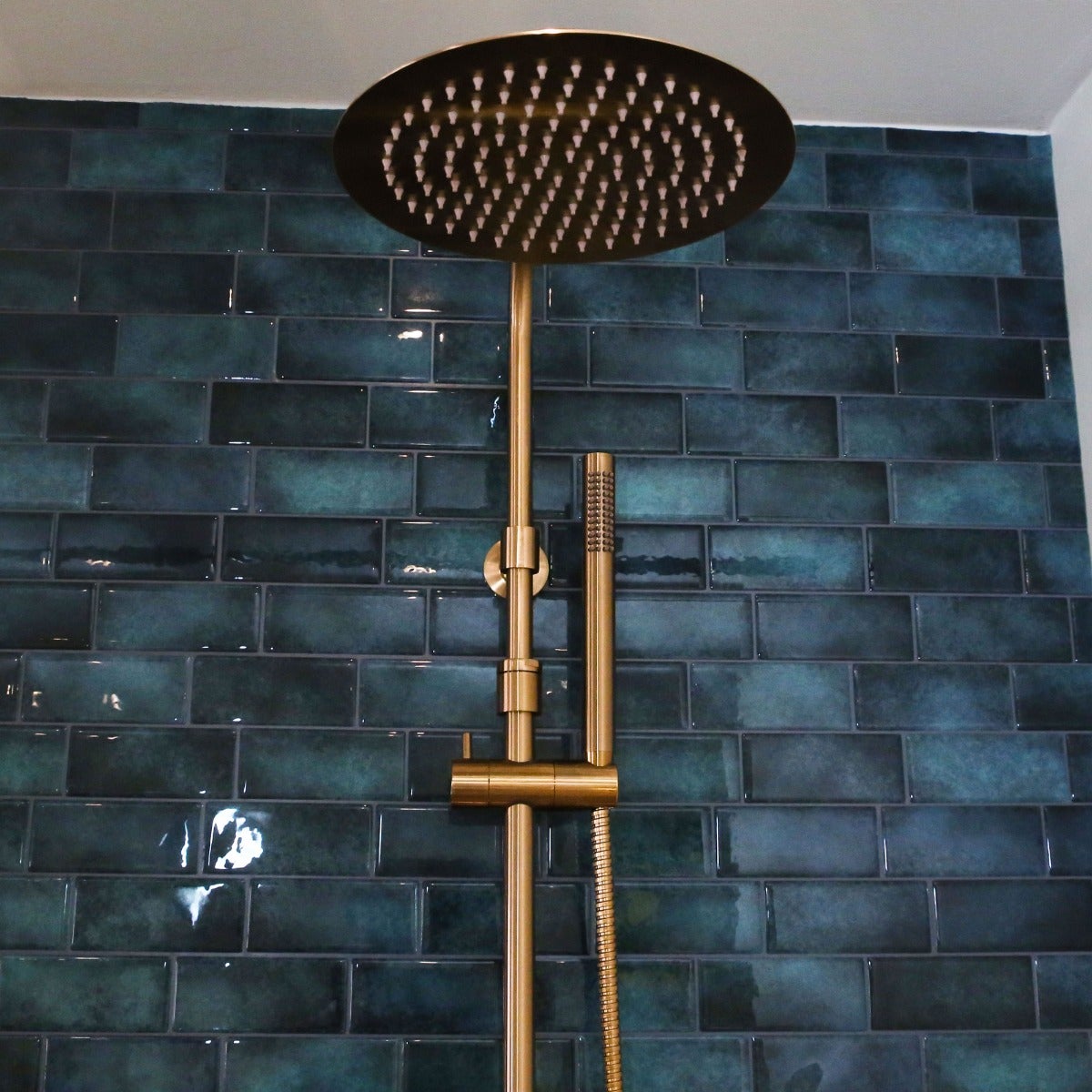 Luisa II 250 colonne bain-douche thermostatique cuivre brossé - 5