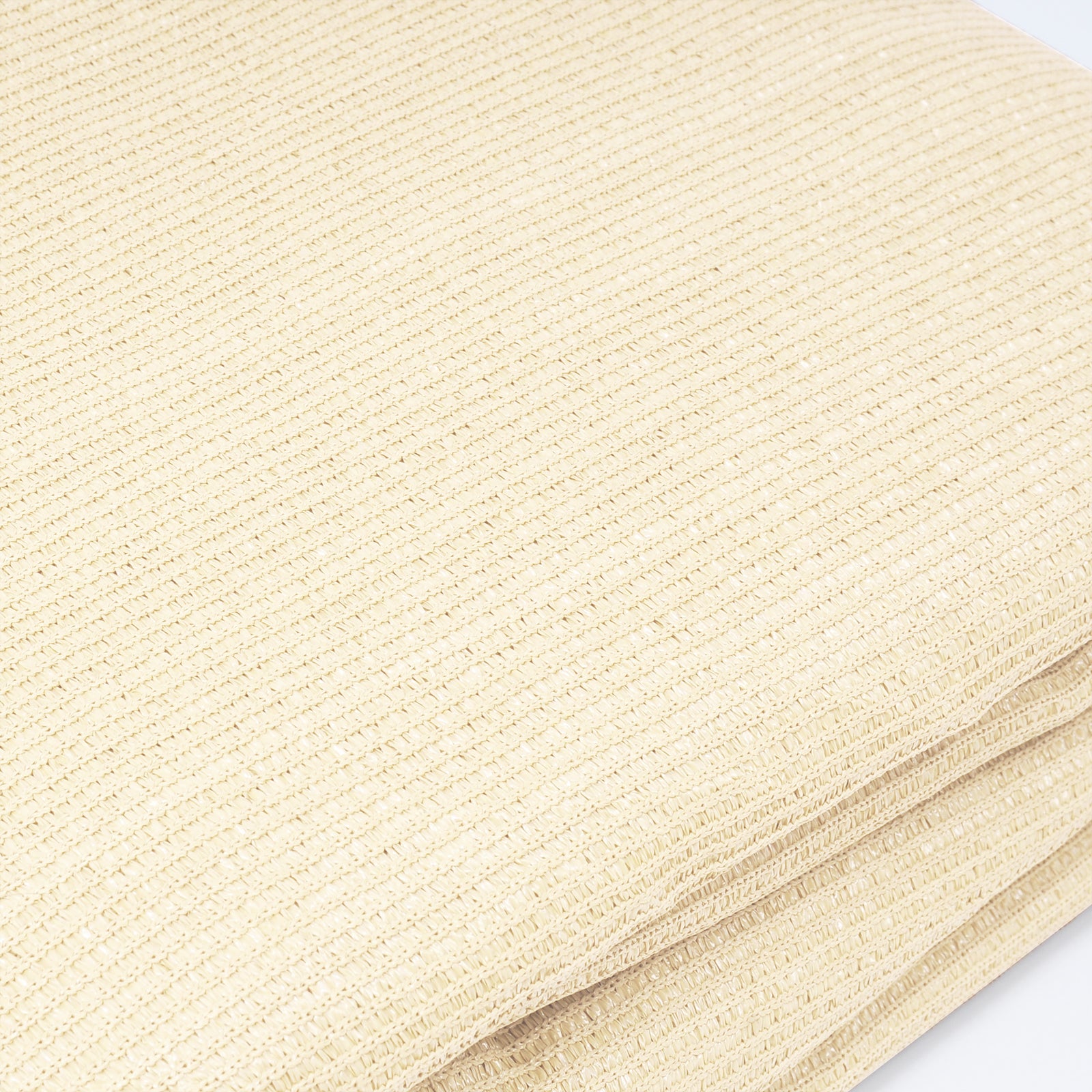 Voile d’ombrage rectangulaire 4x6m, en HDPE, protection contre le soleil avec protection UV pour jardin/terrasse, Crème, WOLTU - 3