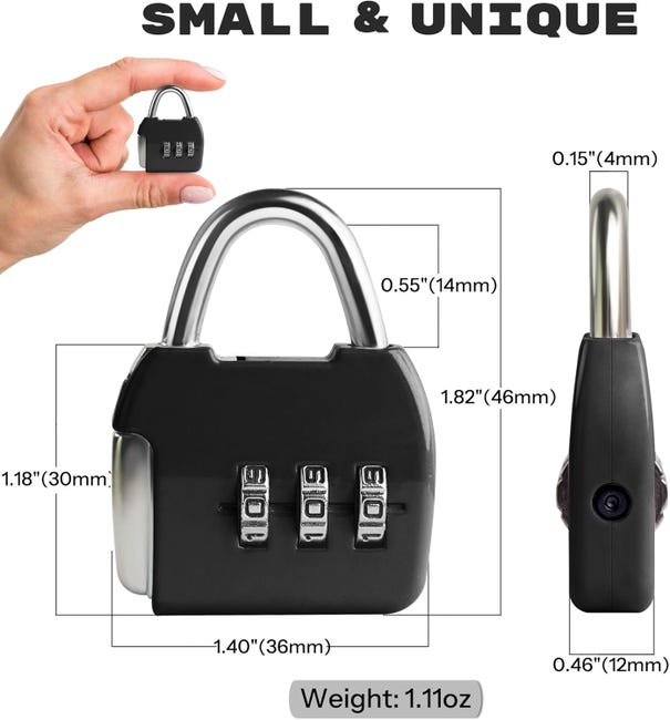 Cadenas à combinaison - Non spécifié - Mini - 2 Pcs - 3 Chiffres Cadenas à combinaison - Non spécifié - Mini - 2 Pcs - 3 Chiffres