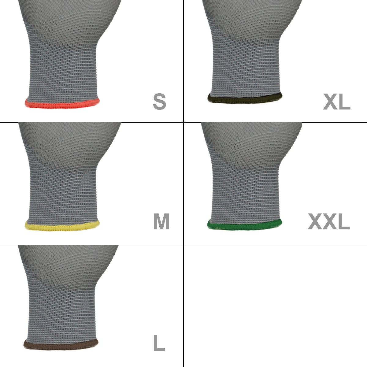 Ecd Germany 12 Paires De Gants De Travail En Pu, Taille 7-s, Couleur Gris, Gants De Mécanicien, Constructeurs, Pour Le Travail De Jardin - 6
