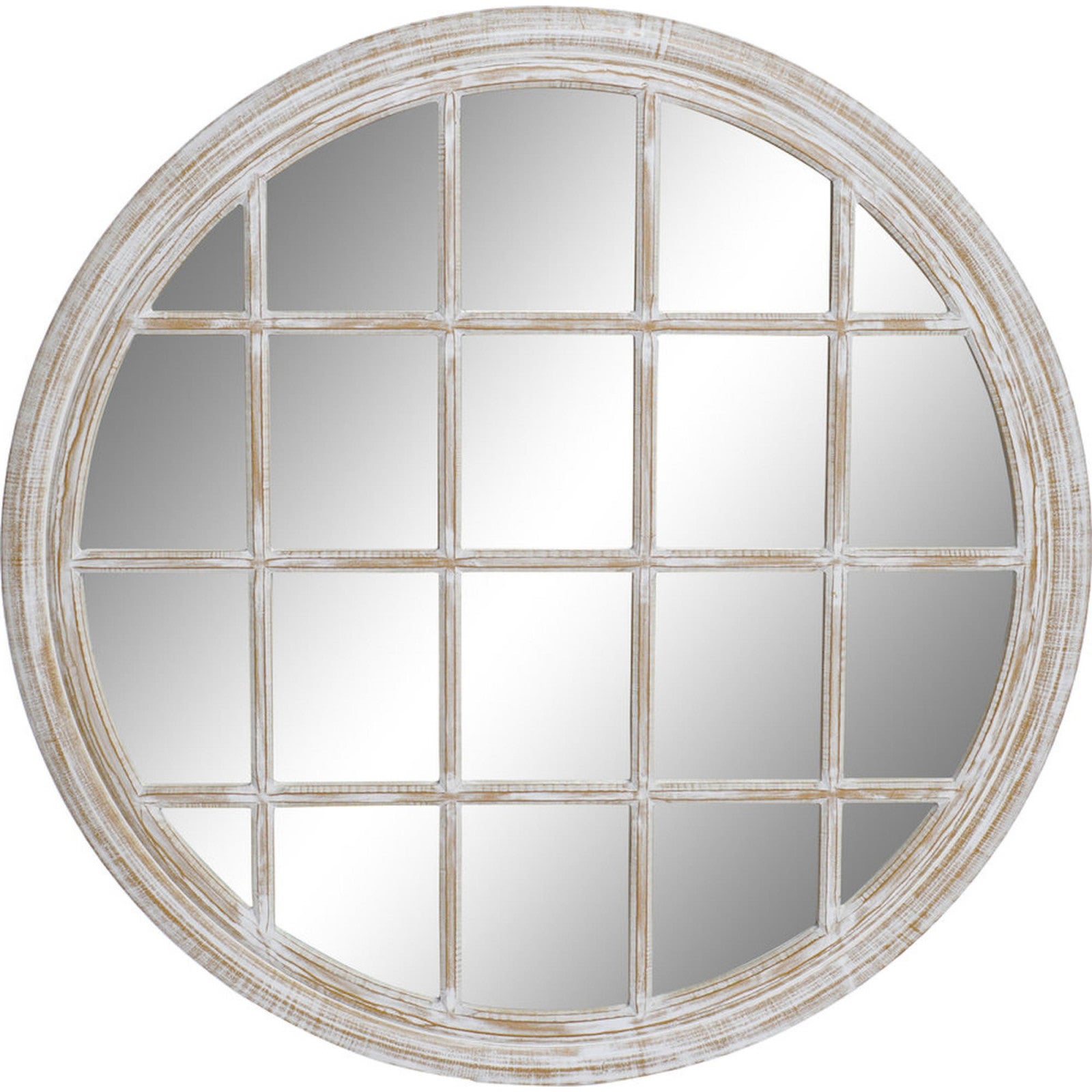 Miroir effet vieilli blanc pour élégance intérieure 90 x 2 x 90 cm ...