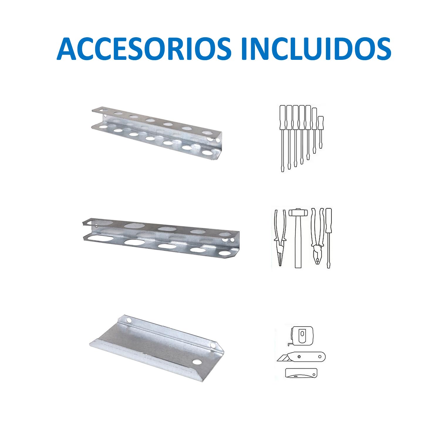 Painel perfurado SIMONWORK para ferramentas (60x120x3,5cm) ANTRACITE - 5
