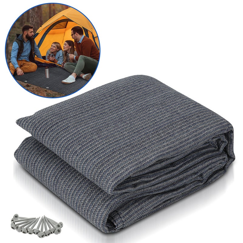 Tapis De Tente | Tapis Extérieur | Tapis De Voyage De Camping Tapis De Auvent Noir 250 300cm 96261523