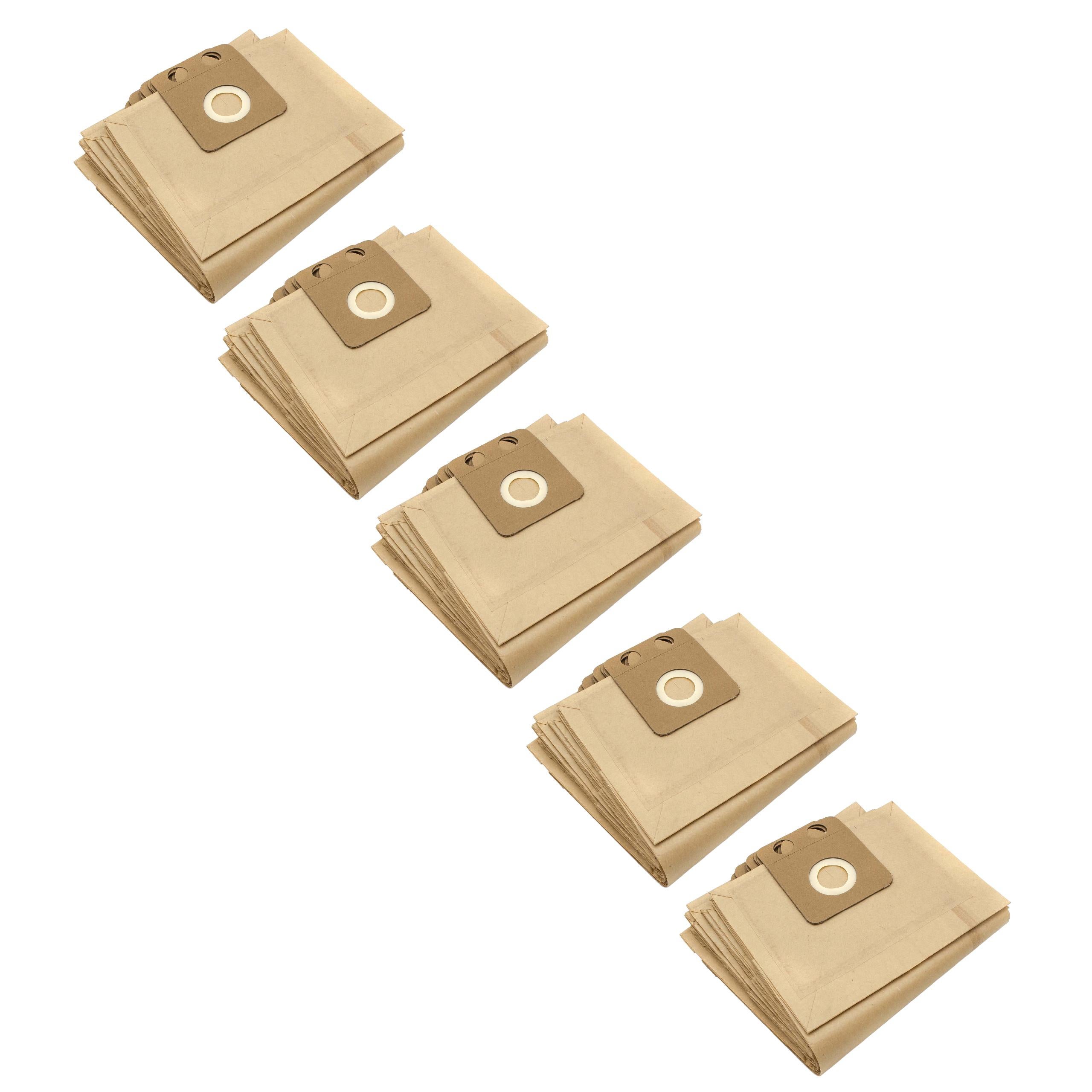 vhbw 50x Sacs compatible avec Nilfisk Alto 822 229 00 / 82222900, 820 174 01 / 82017401 aspirateur - 44,5cm x 22cm marron - 3