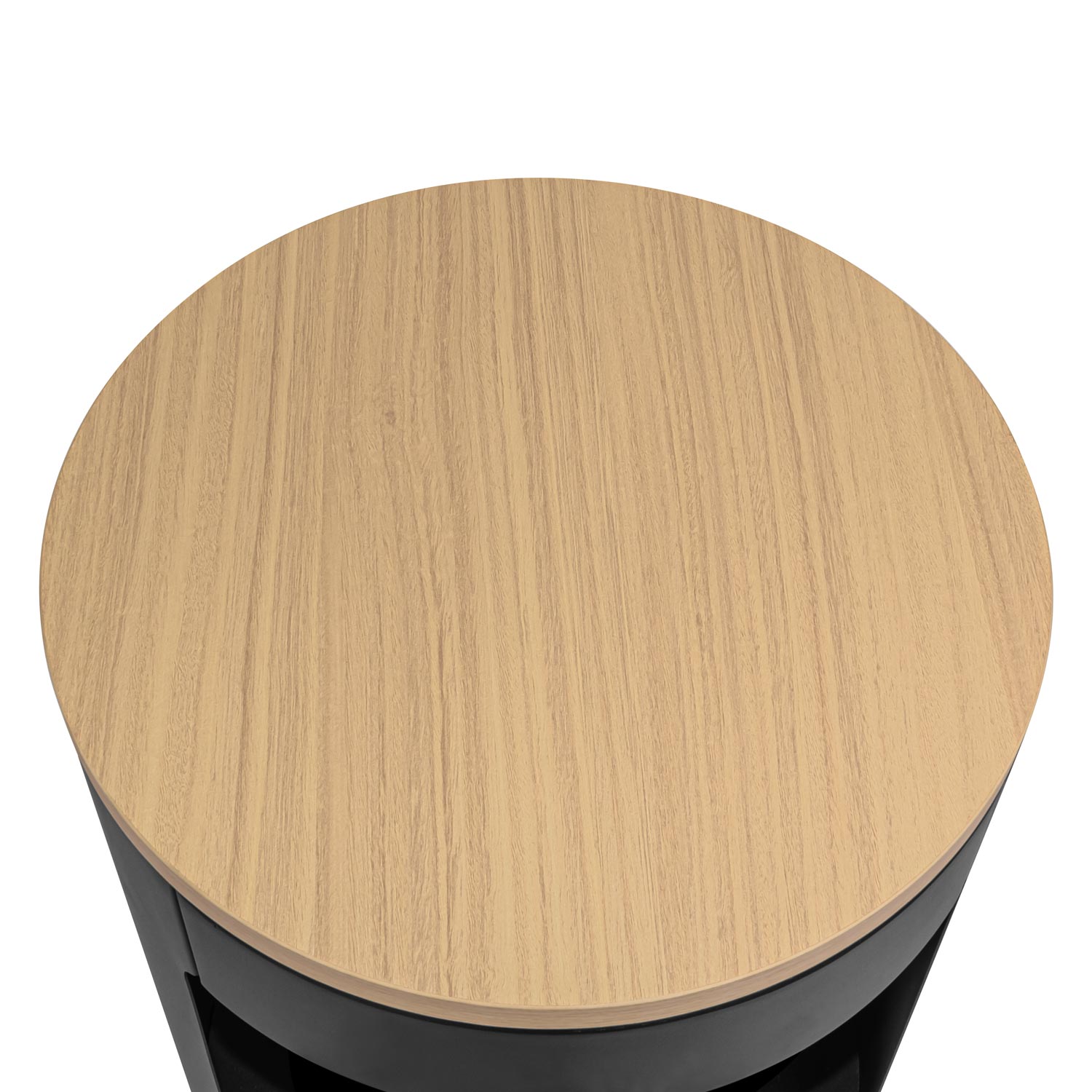 Ottaviano - Chimenea de bioetanol de suelo con doble estante de melamina, ø 40xH67,5 cm color negro - 3