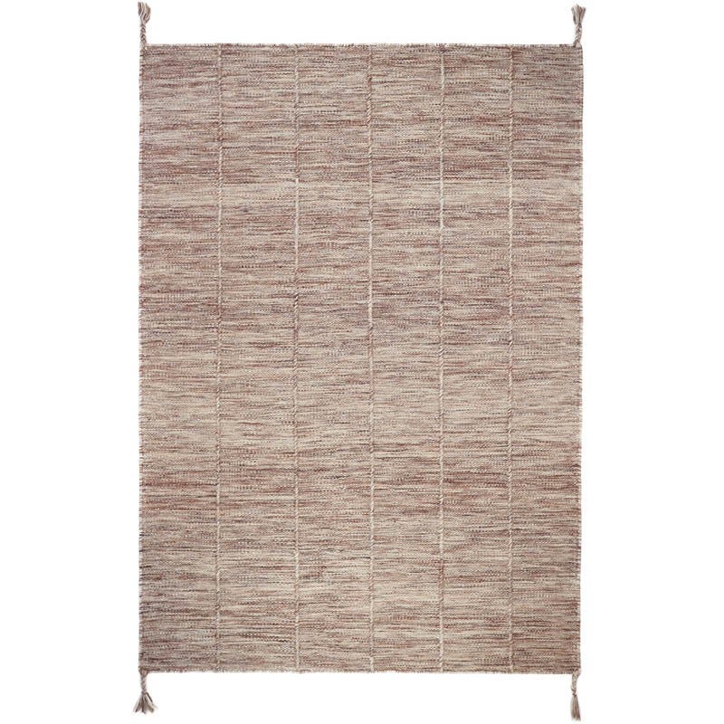 Tapis Contemporain Rectangle Laine 120x170cm Lhena brun rose M - 2