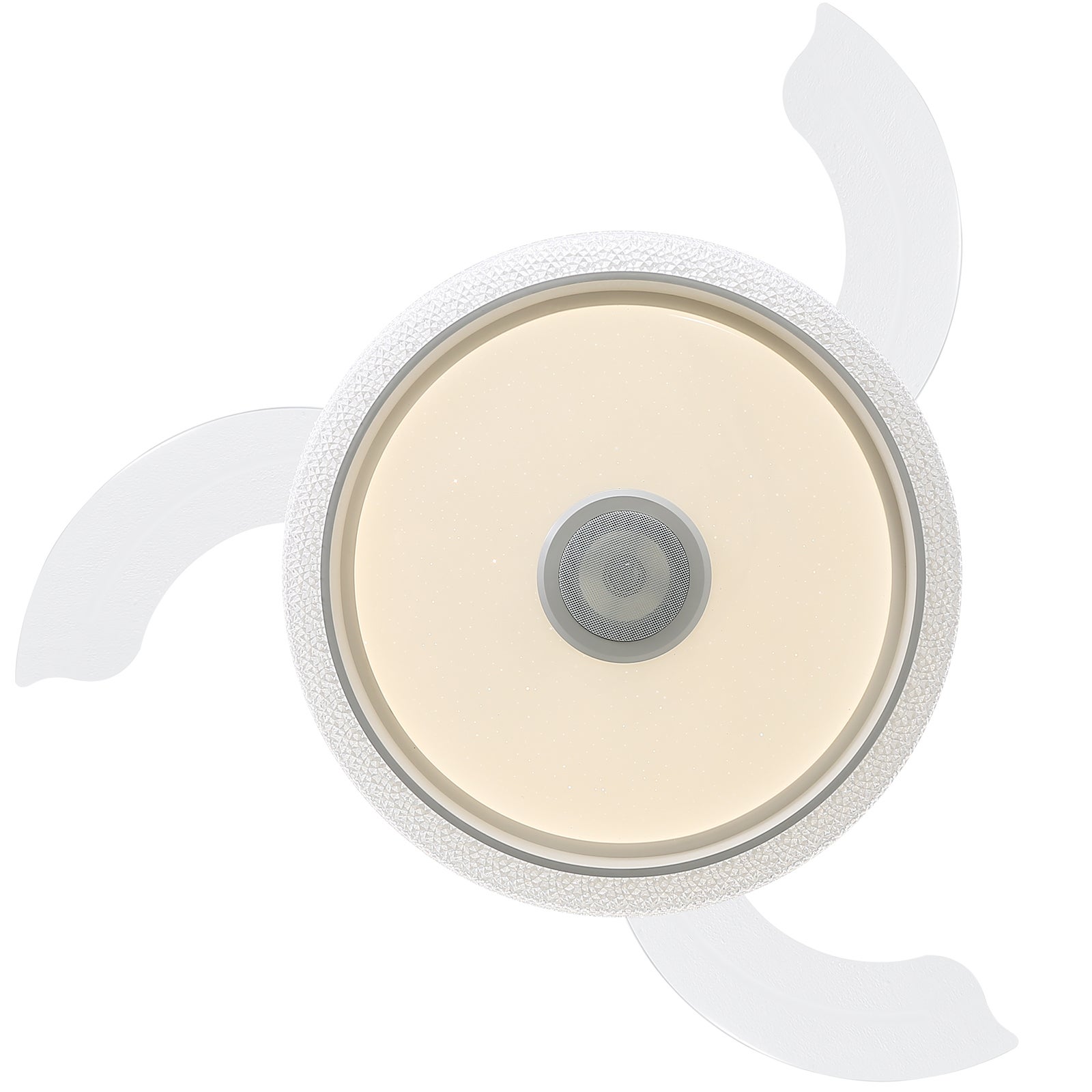 Ventilateur de plafond silencieux et invisible avec moteur CC réversible, éclairage LED, télécommande, blanc, 106,6 cm - 6
