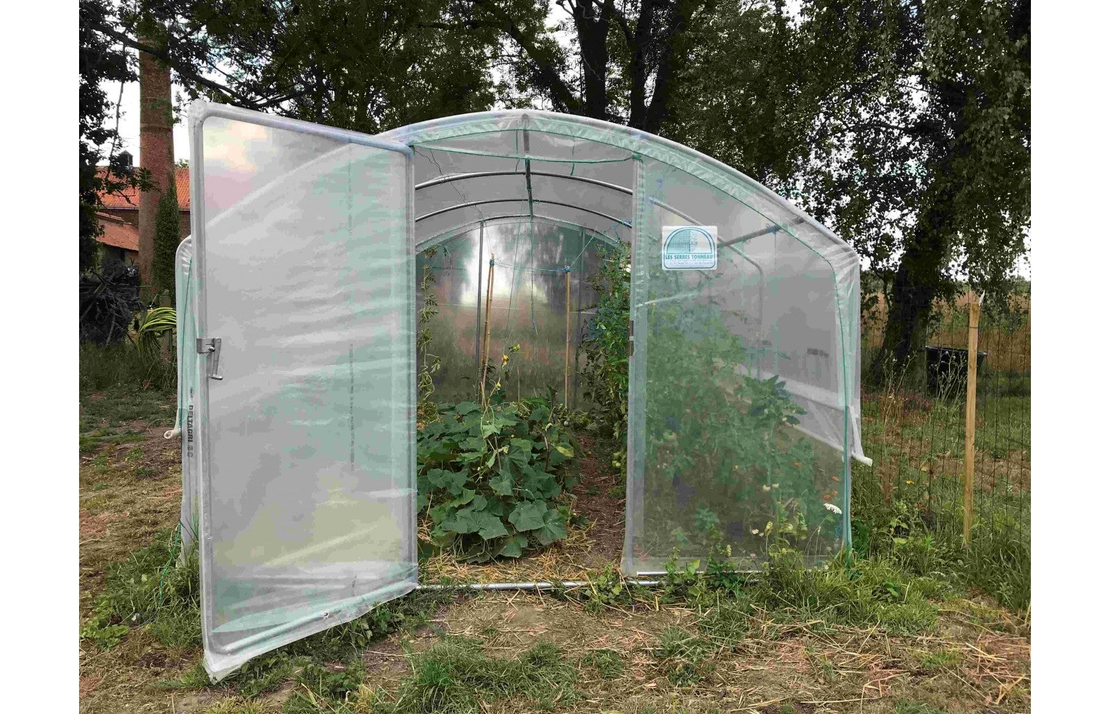 Serre tunnel de jardin 4 Saisons - 13,5m² - 3 x 4,5 m - pieds droits - aérations latérales - LES SERRES TONNEAU - 8