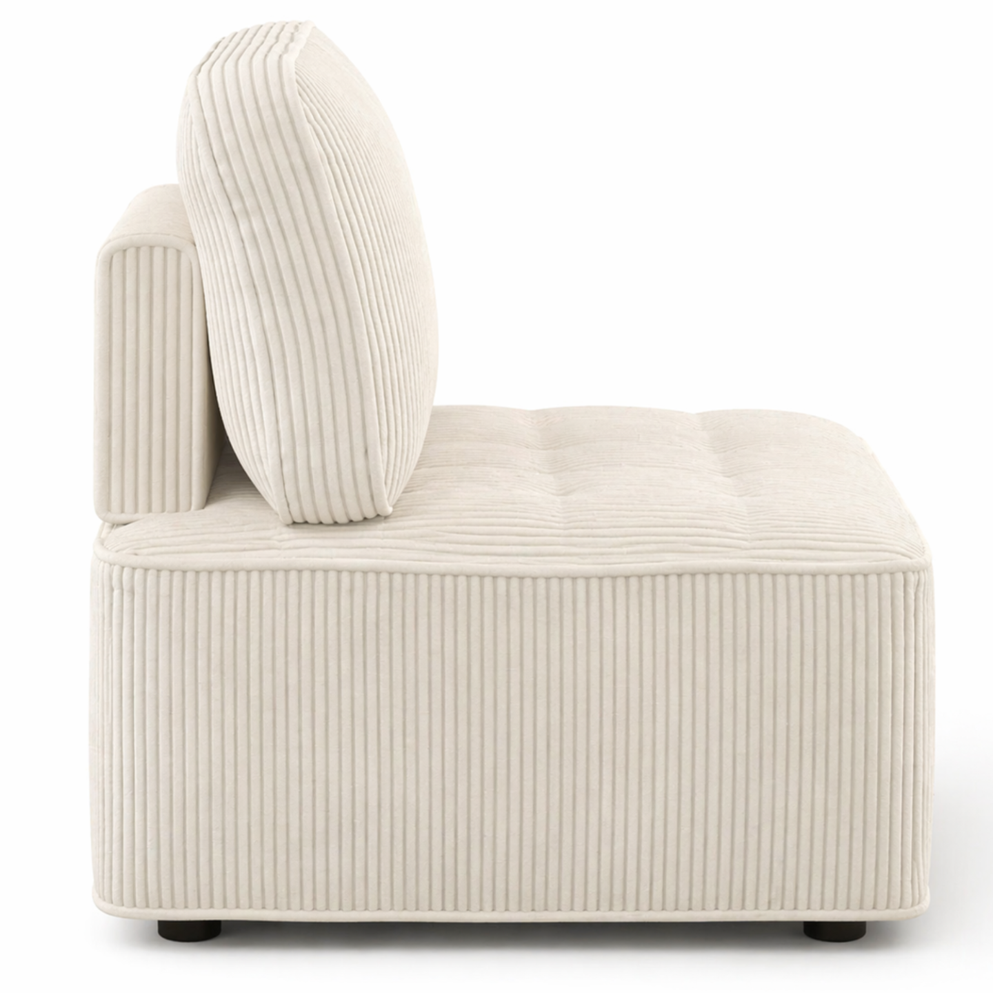 Module de canapé et fauteuil ALFIE en velours côtelé beige - 5