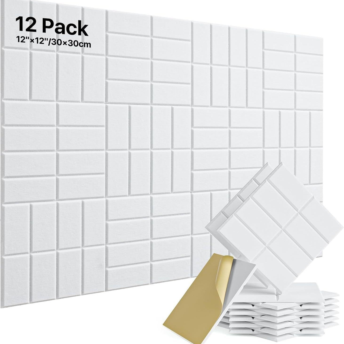 Zestaw samoprzylepnych paneli dźwiękochłonnych x cm panele ścienne dźwiękochłonne z poliestru o wysokiej gęstości izolacja termiczna i ognioodporna