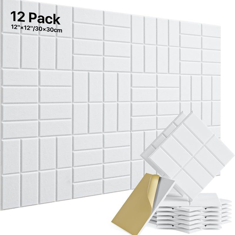 Zestaw samoprzylepnych paneli dźwiękochłonnych x cm panele ścienne dźwiękochłonne z poliestru o wysokiej gęstości izolacja termiczna i ognioodporna