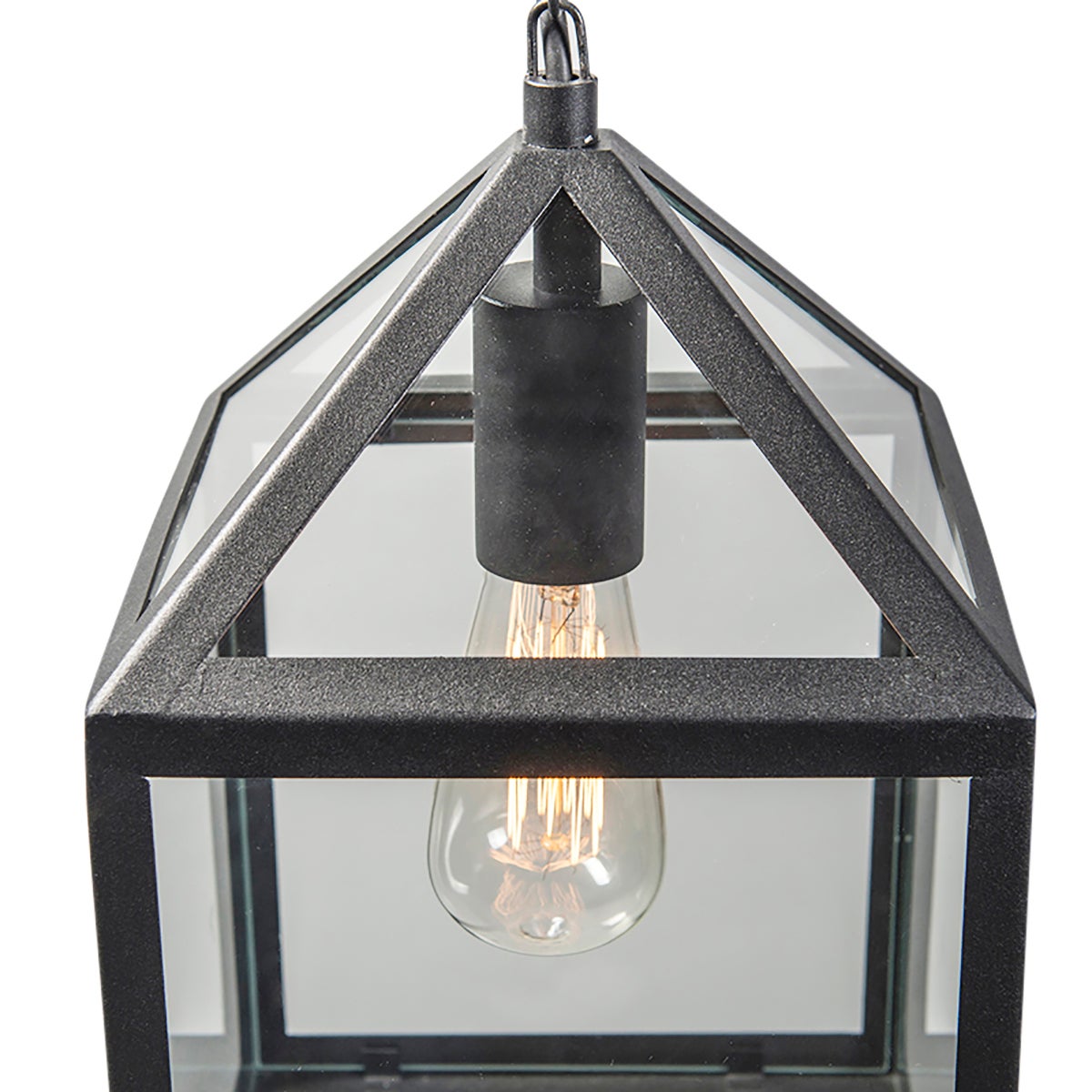 Qazqa lampe suspendue extérieure, suspension pour jardin - Amsterdam - noir, max. 60w, e27, 21cm, IP23, cube - 5