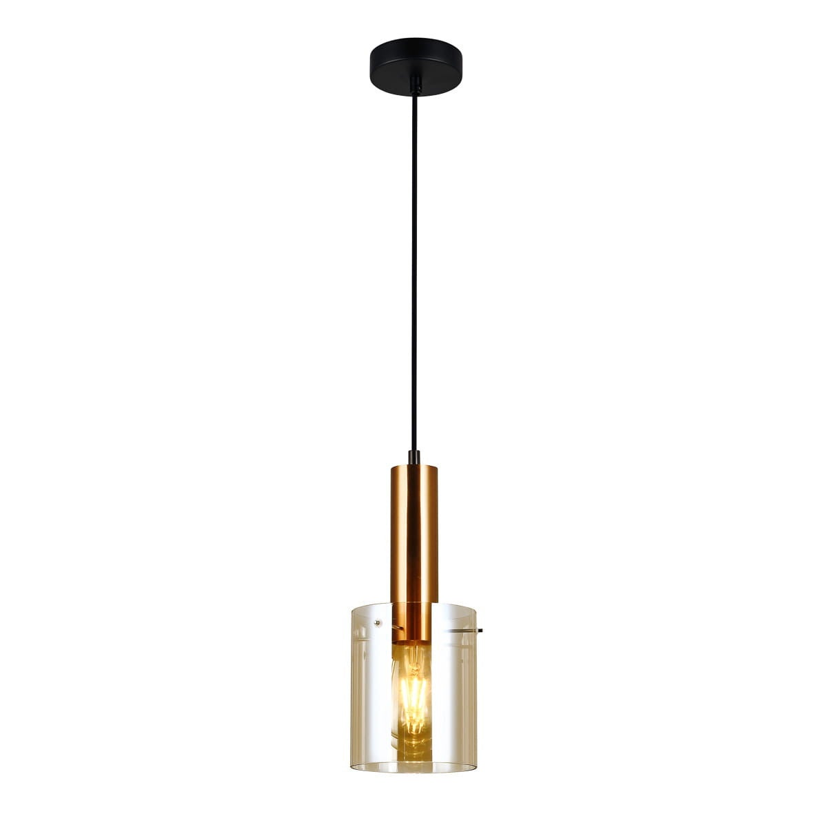 Lampa wisząca Sardo mosiężno-złota 1xE27x40W szkło wym:107x13x13cm IP20 Italux