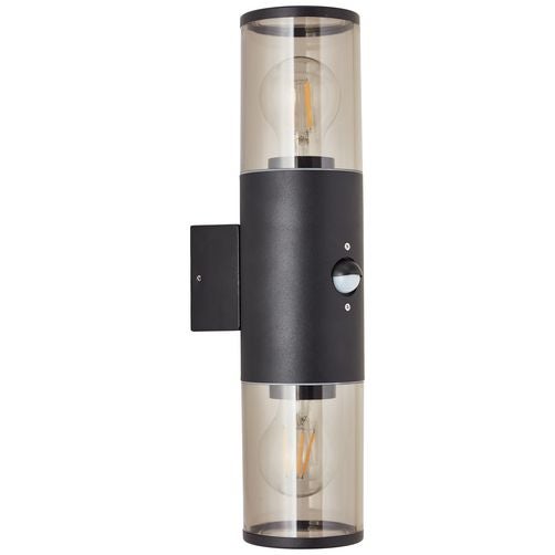 Lampa ścienna zewnętrzna Brilliant SERGIORO czujnik ruchu IP44 czarna - 3