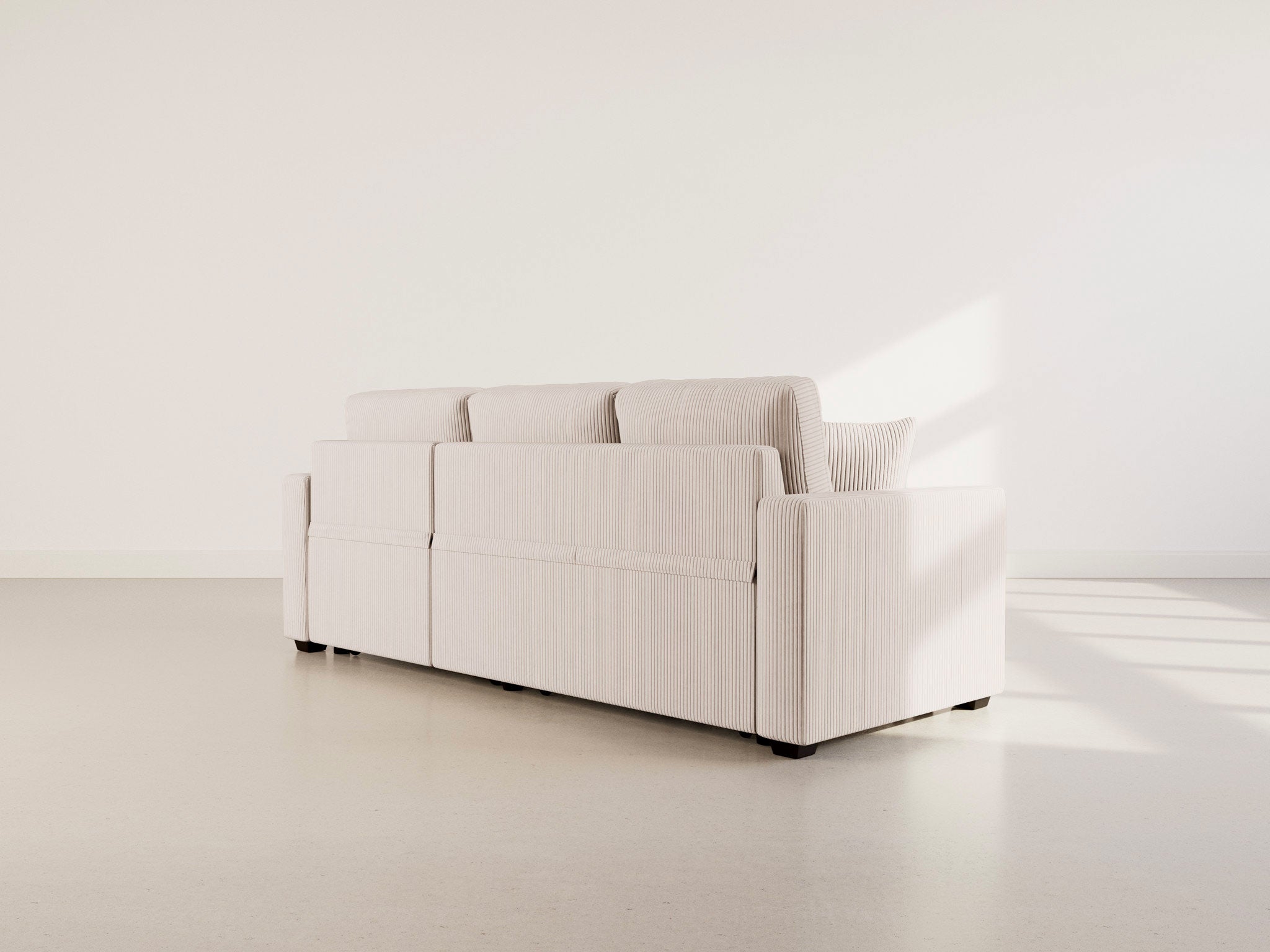 Canapé droit 3 places en beige - CYRUS - Best Mobilier - 8