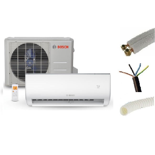PRET A POSER CLIMATISATION MURALE BOSCH 3500W INVERTER + KIT DE POSE 10 METRES ( 45 m2 max)