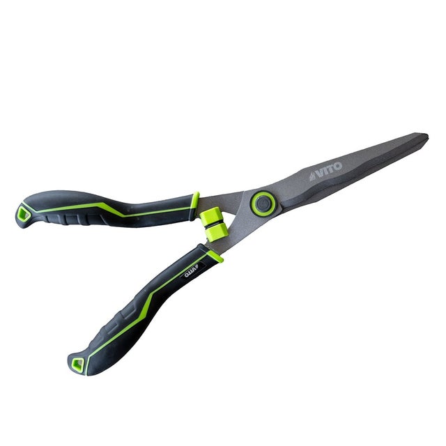 Taille haie Cisaille de jardin à poignées incurvées Lame 22.5 cm Acier Carbone - Sécateur de Jardin Professionnel VITO