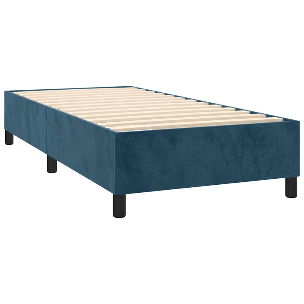 Sommier à lattes avec matelas, bleu foncé, 100x200 cm - 4