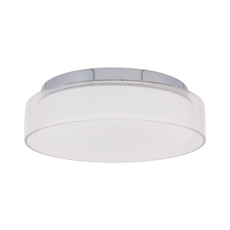 Plafon Pan okrągły chromowany przezroczysty LED 12W 4000K 530lm wym: 8,5 x 30 cm IP44 szkło Nowodvorski Lighting