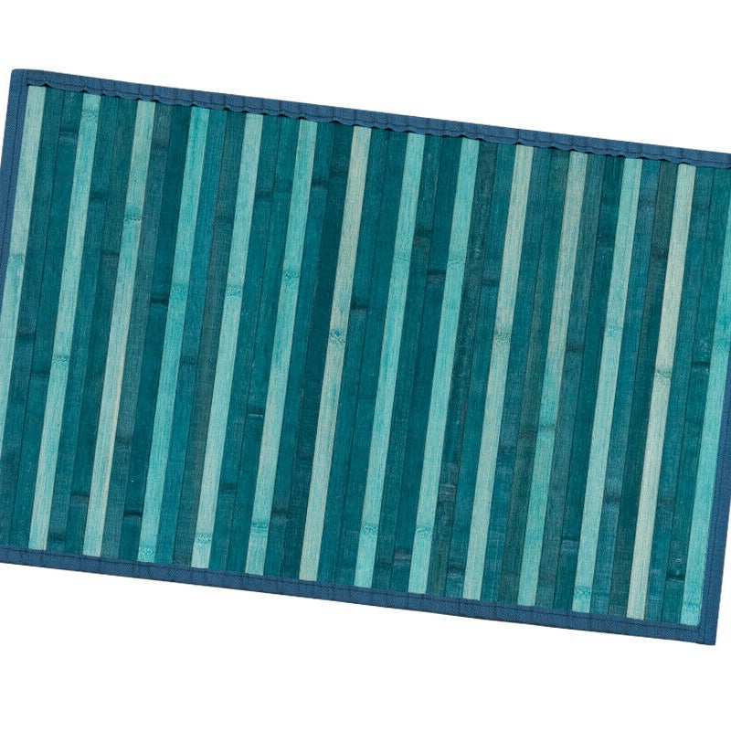 Dywan Bambusowy 50x175 cm Antypoślizgowa Prostokątny Obrus śniadaniowy Niebieski