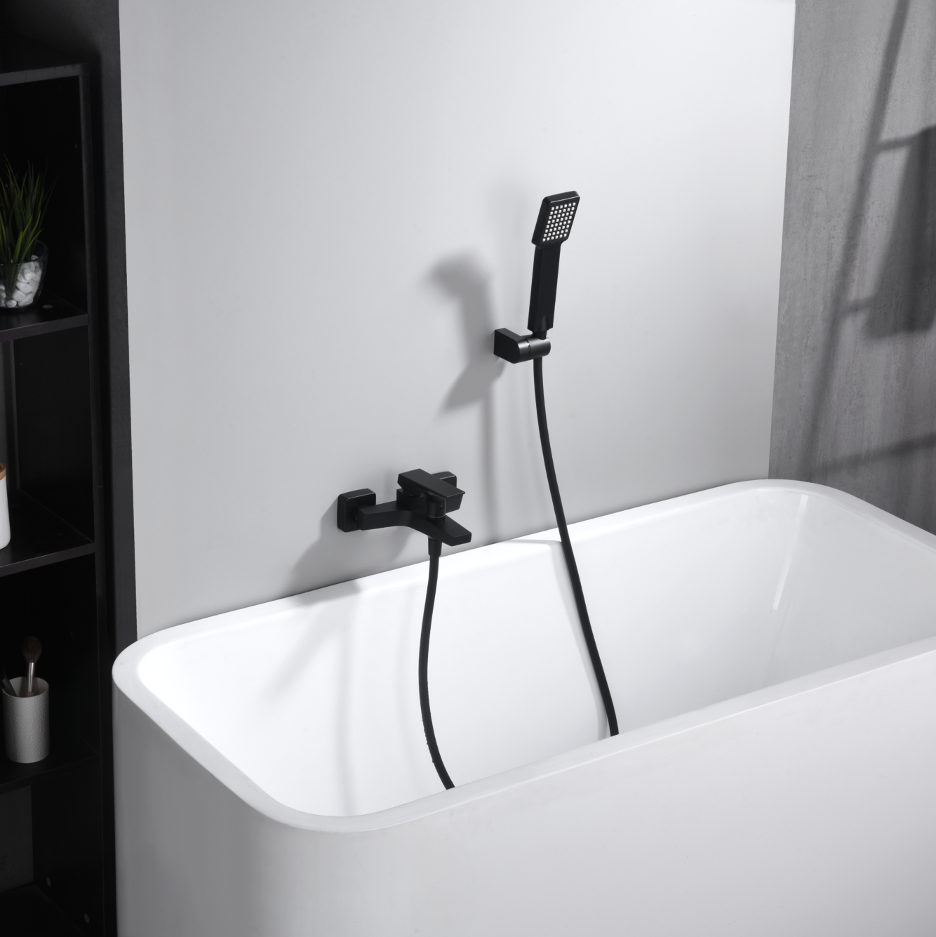 Bañera Baño Grifo Monomando Para Ducha Black Gun Metal Incluye
