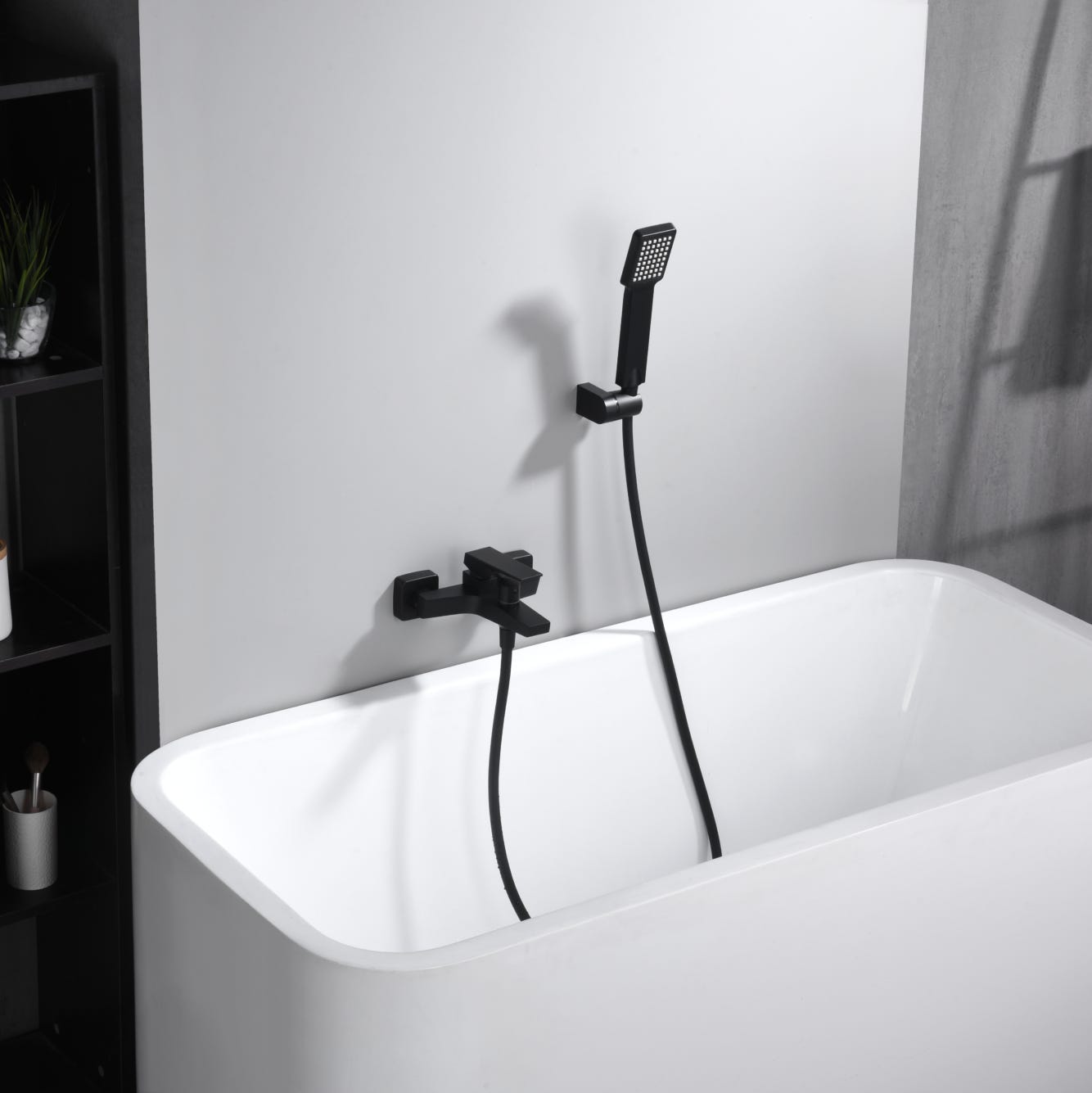 Bañera Baño Grifo Monomando Para Ducha Black Gun Metal Incluye