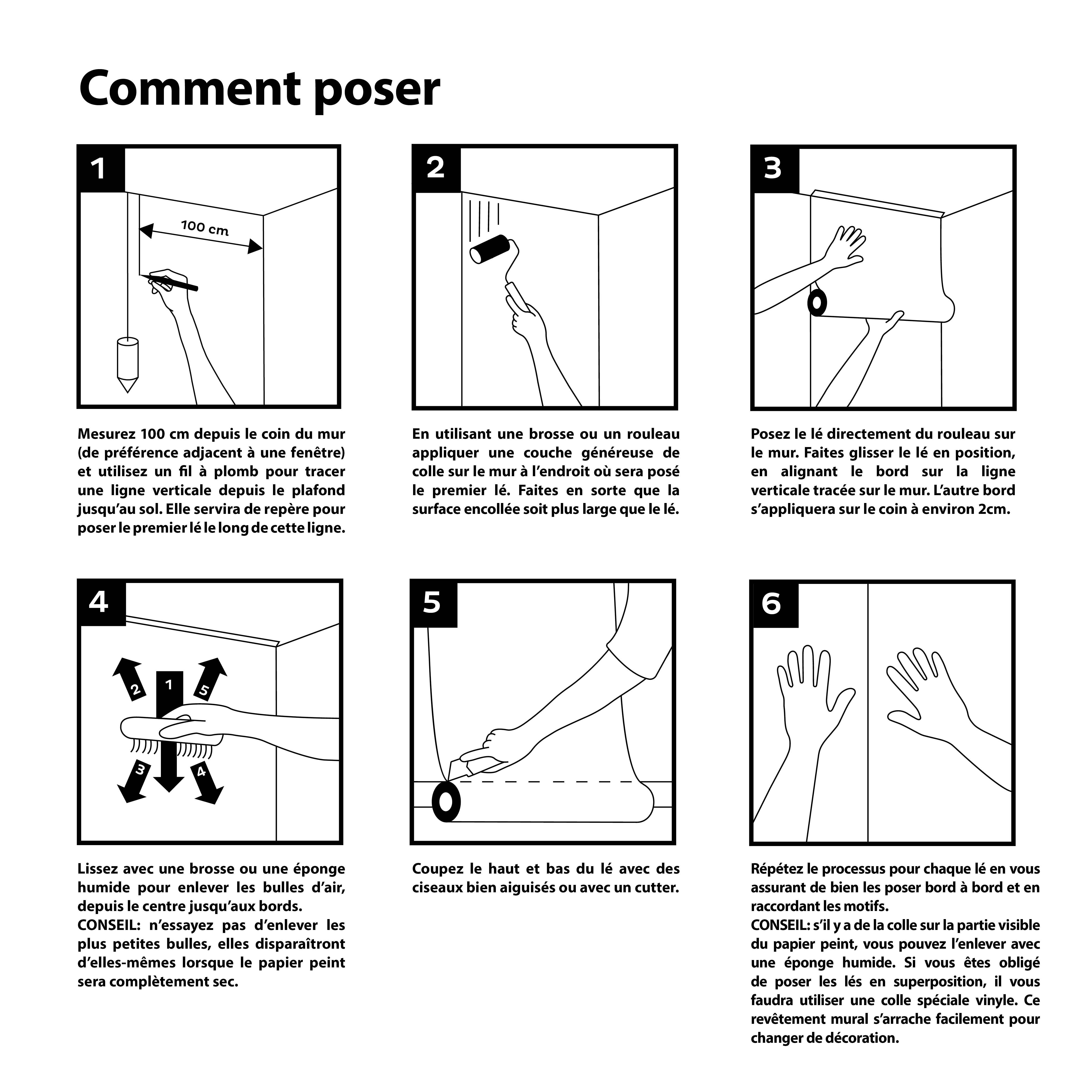 Papier peint Double largeur à peindre Briques 1005 x 104cm Blanc - 7