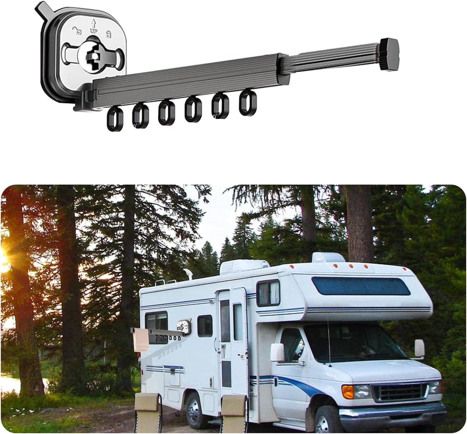 Etendoir À Linge Extensible Pour Balcon (42-72 Cm), Porte-Serviettes