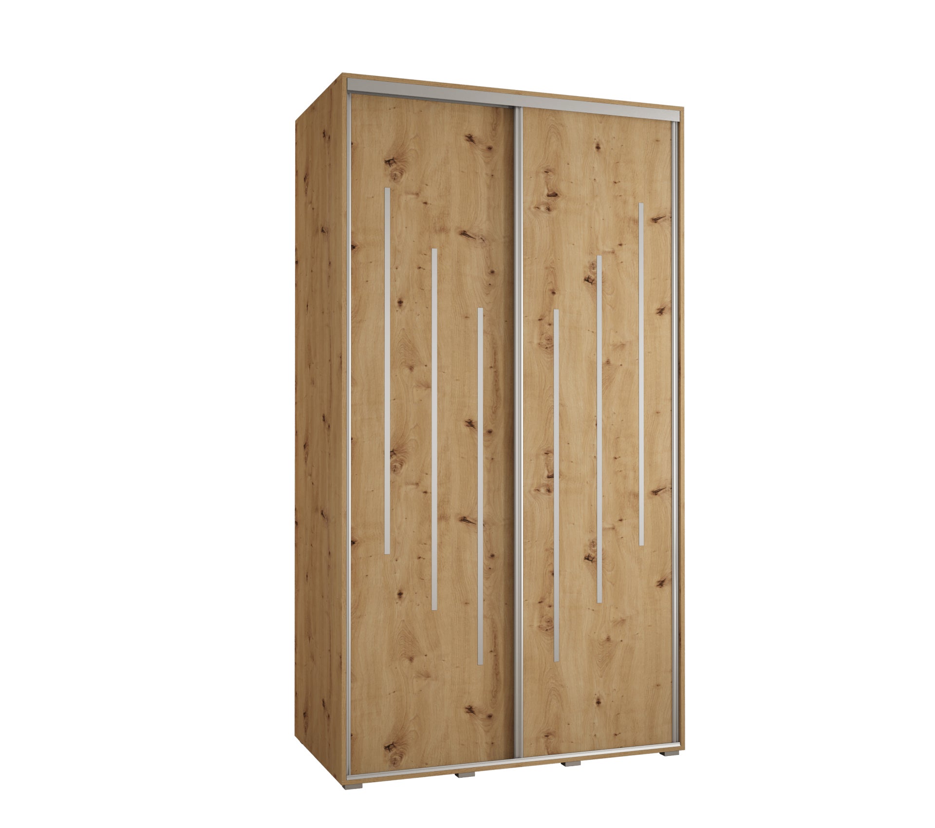 Szafa przesuwna wysoka Davos 8 140 x 45 x 235,2 cm artisan + artisan + u. srebrny - Abiks Meble