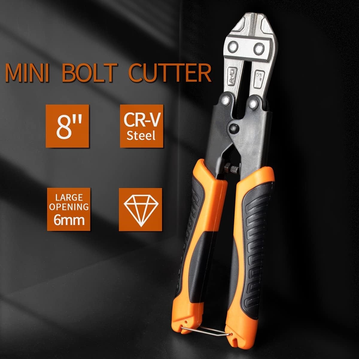 Coupe-Boulons 205mm Meccion - Pour Acier, Câble, Chaîne - Poignée Caoutchouc Anti-Dérapante