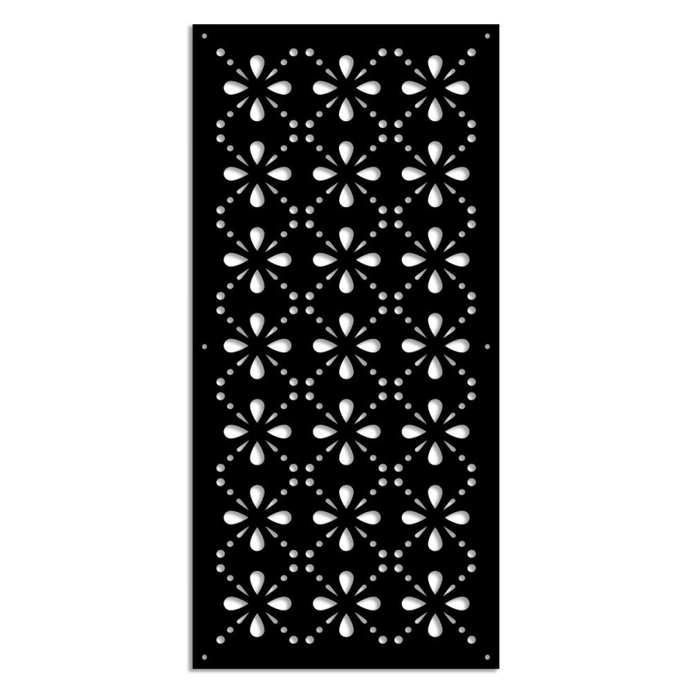 BLEE - Panel perforowany z PVC - Osłona przeciwsłoneczna - Rozmiar 98x198 cm - Grubość 1 cm - Kolor CZARNY