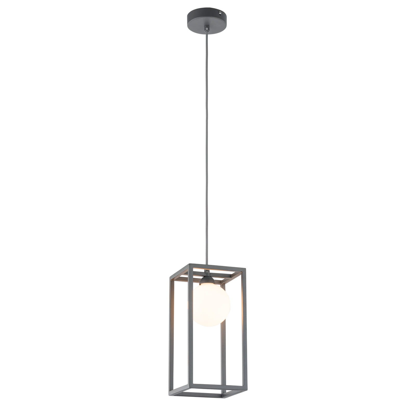 Lampa sufitowa wisząca Daisy szaro-biała 1xG9x4W industrialna wym: 120 x 14 x 14 cm szkło Italux