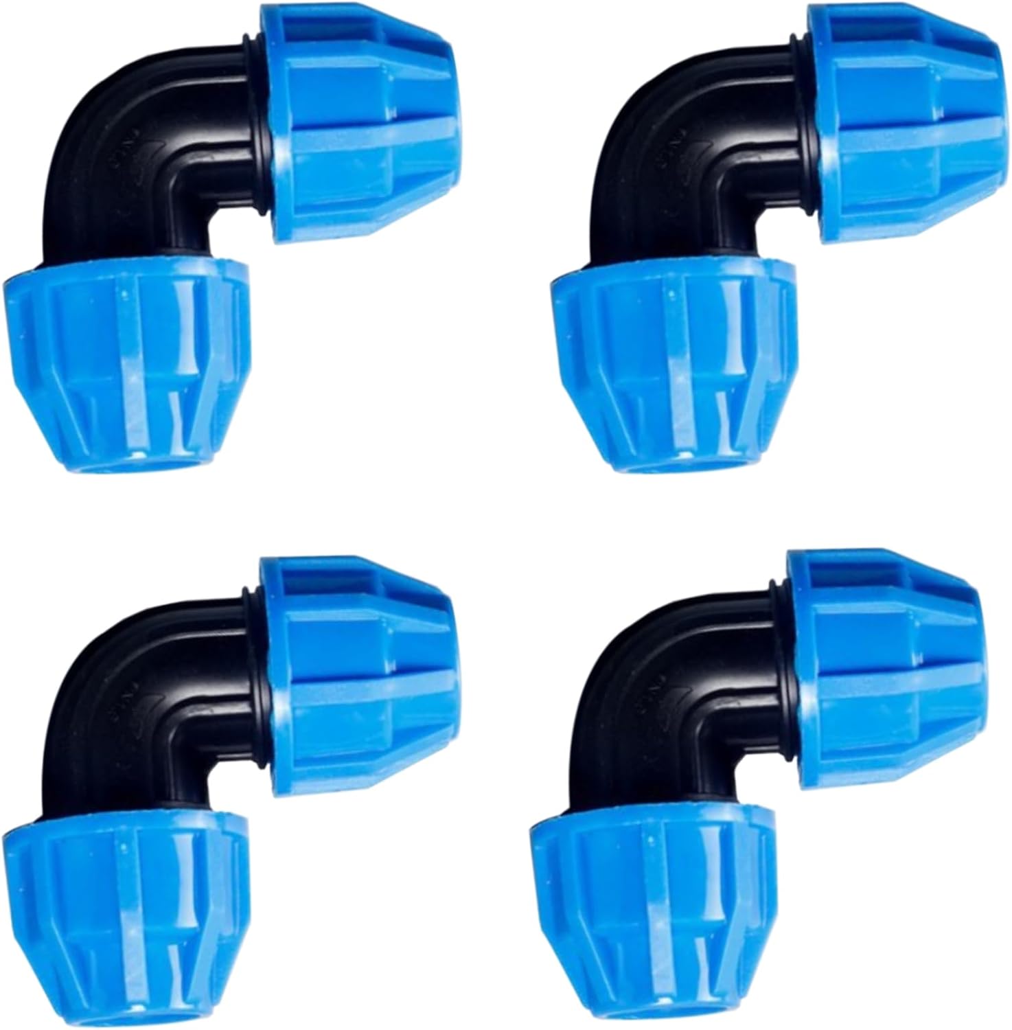 Lot De 2 Coudes De Compression à 90° Blancs - Diamètre 32 Mm, Pour Tuyaux D'évacuation Et Systèmes De Plomberie