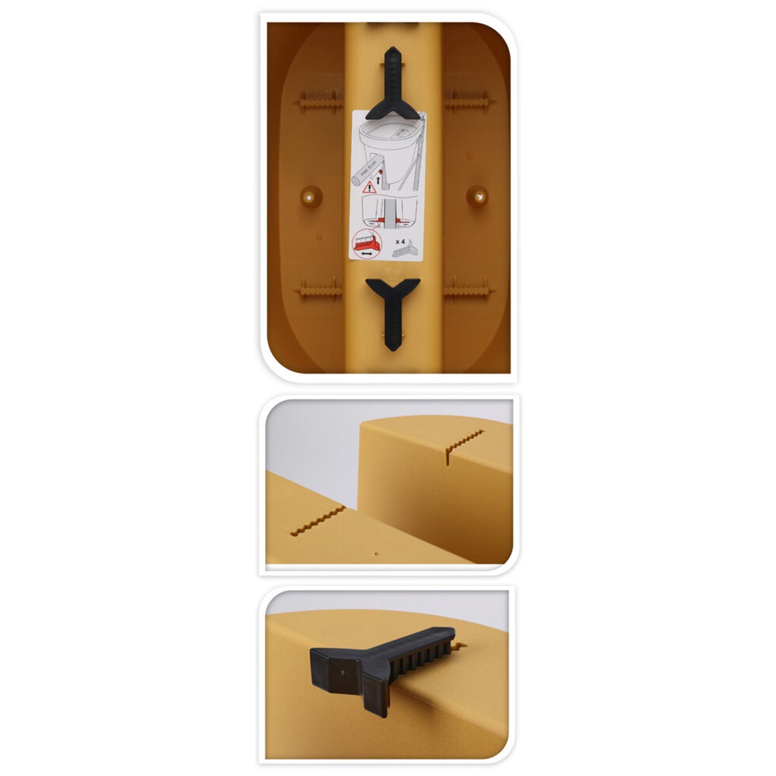 Vaso fioriera da balcone rettangolare per ringhiera da esterno per fiori e piante / 60 cm / Antracite - 3