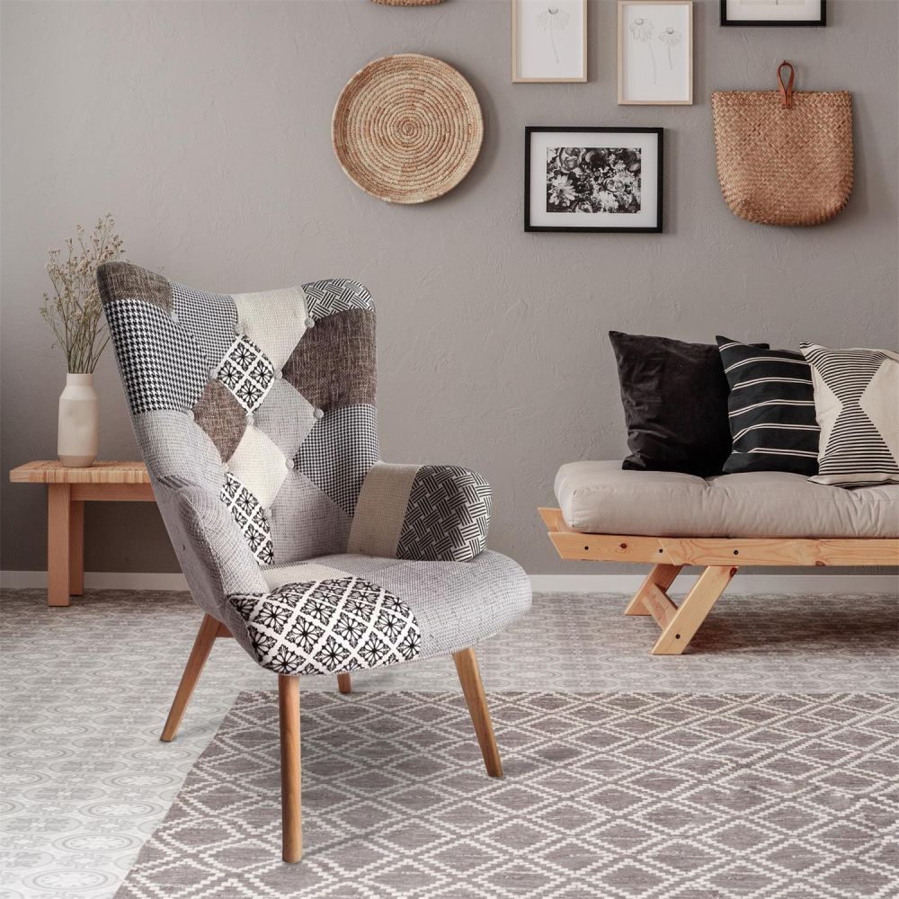 Fauteuil Patchwork Design 