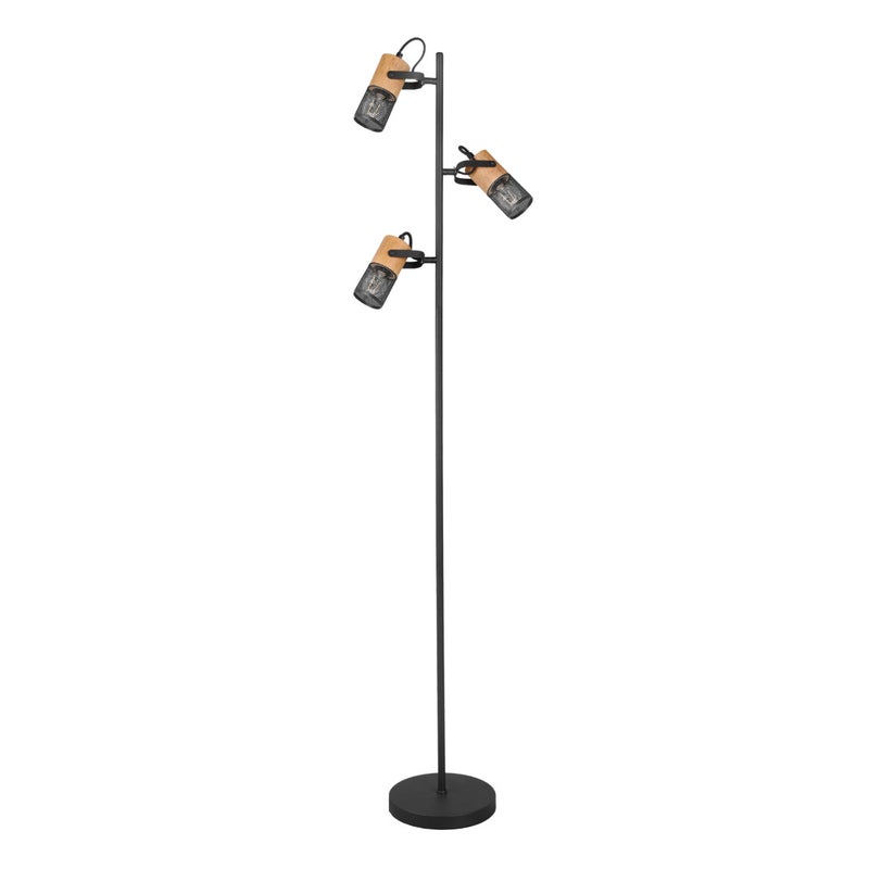 Lampa podłogowa stojąca Tosh czarna 3xE14x15W wym: 150 x 23 x 23 cm metal Trio