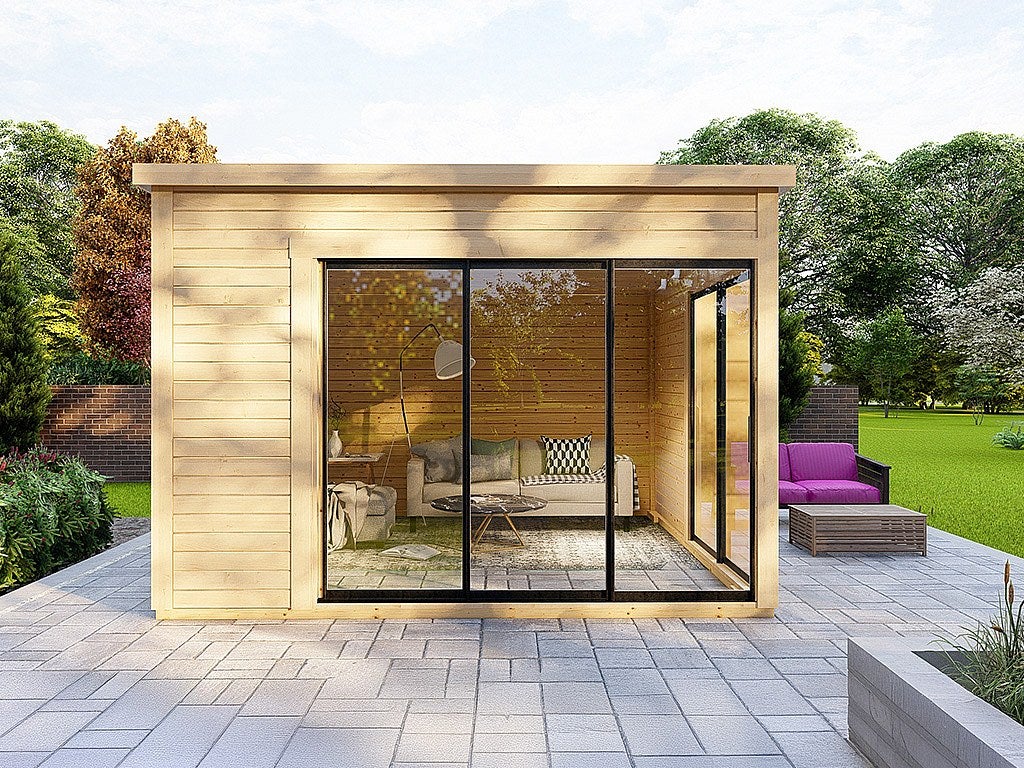 Studio de jardin en bois 14,74 m² - Epaisseur 45 mm - SYLVANA - 2