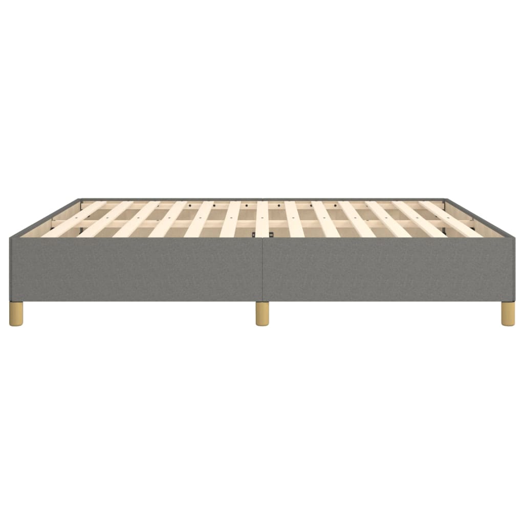 Cadre de lit sans matelas gris foncé 160 x 200 cm tissu - 6