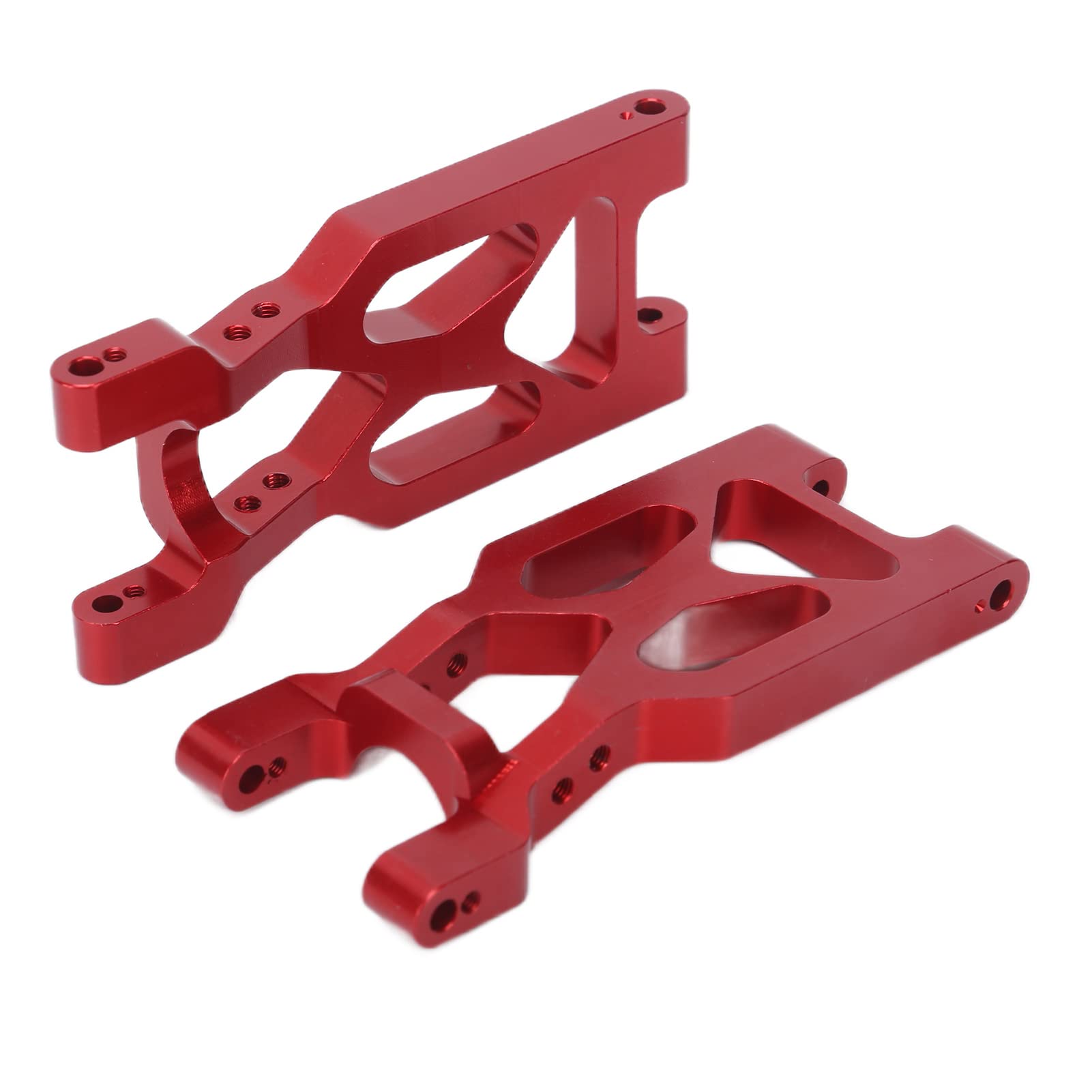 paio di bracci oscillanti posteriori RC in lega di alluminio di ricambio per auto telecomandate 1/10 (rosso) - 4