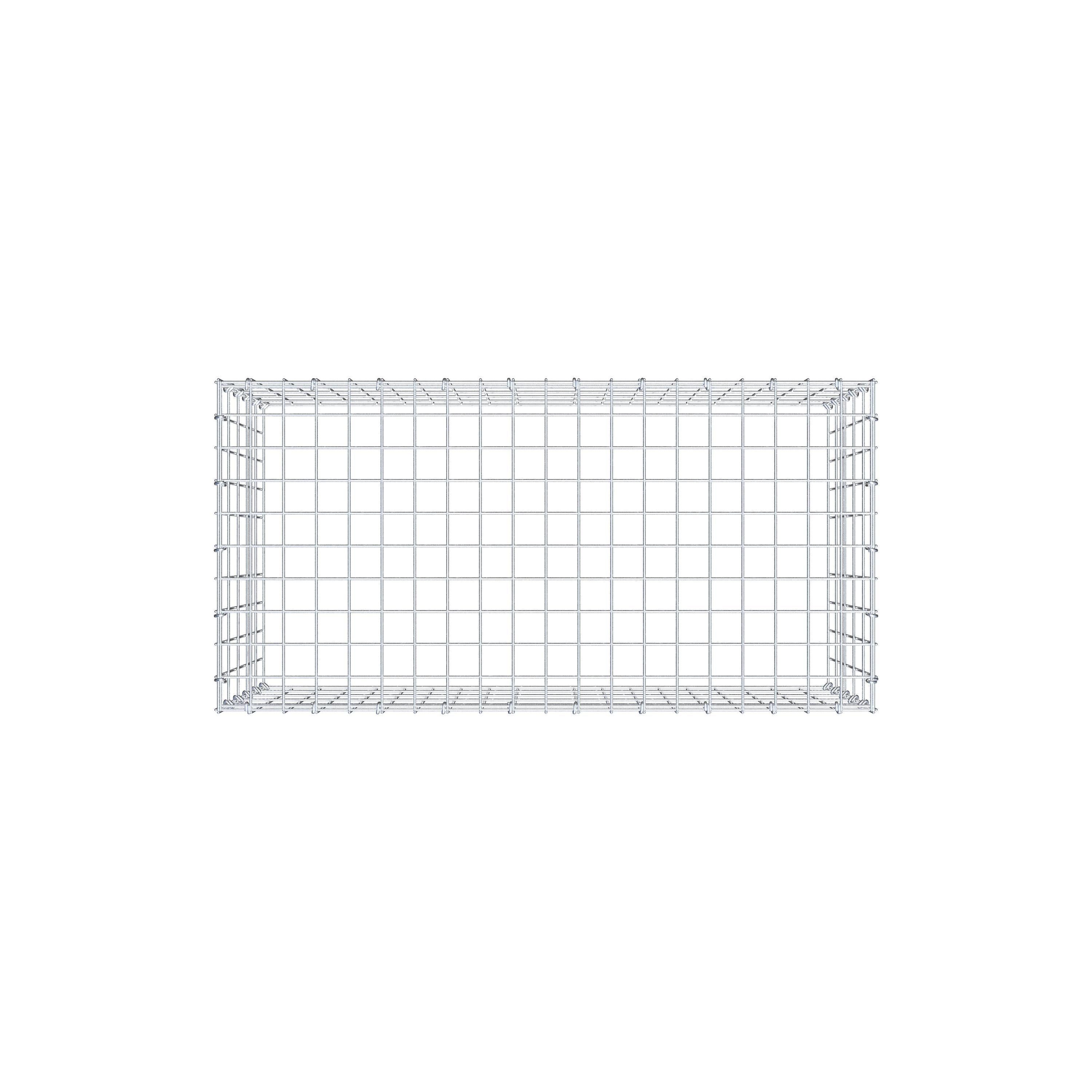 Gavión para apilar en acero galvanizado 100x50x50cm (LxAxP), malla 5 x 10cm, Anillo en C, sin rejilla inferior - 9