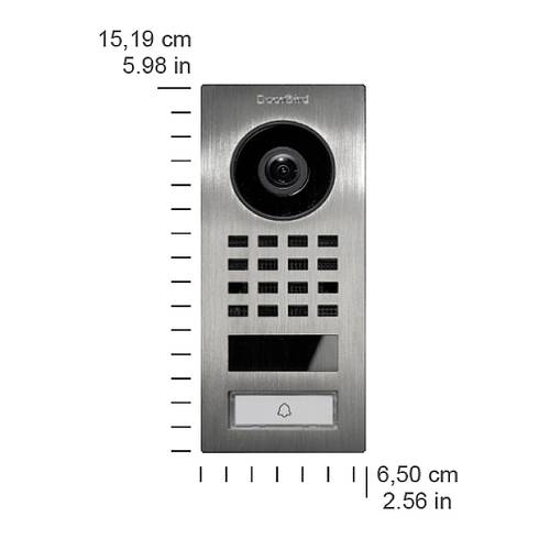 Interphone vidéo IP DoorBird D1101V Aufputz Wi-Fi, Ethernet Station extérieure acier inoxydable V2A (brossé) - 2