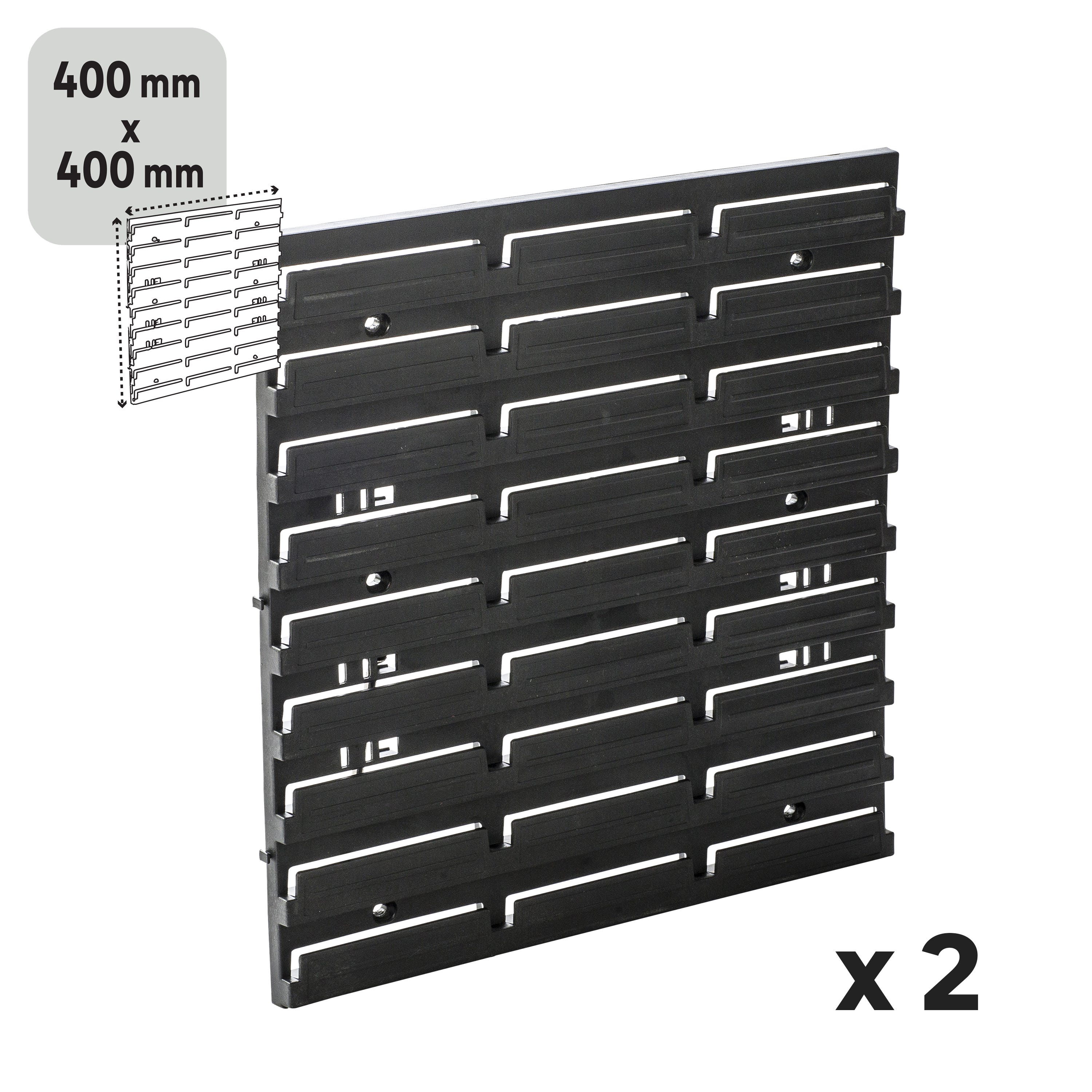 Set 4 Pannelli Organizzatore Con 90 Contenitori - Per Officina, Garage E Laboratorio, Nero E Arancione - Foto 4