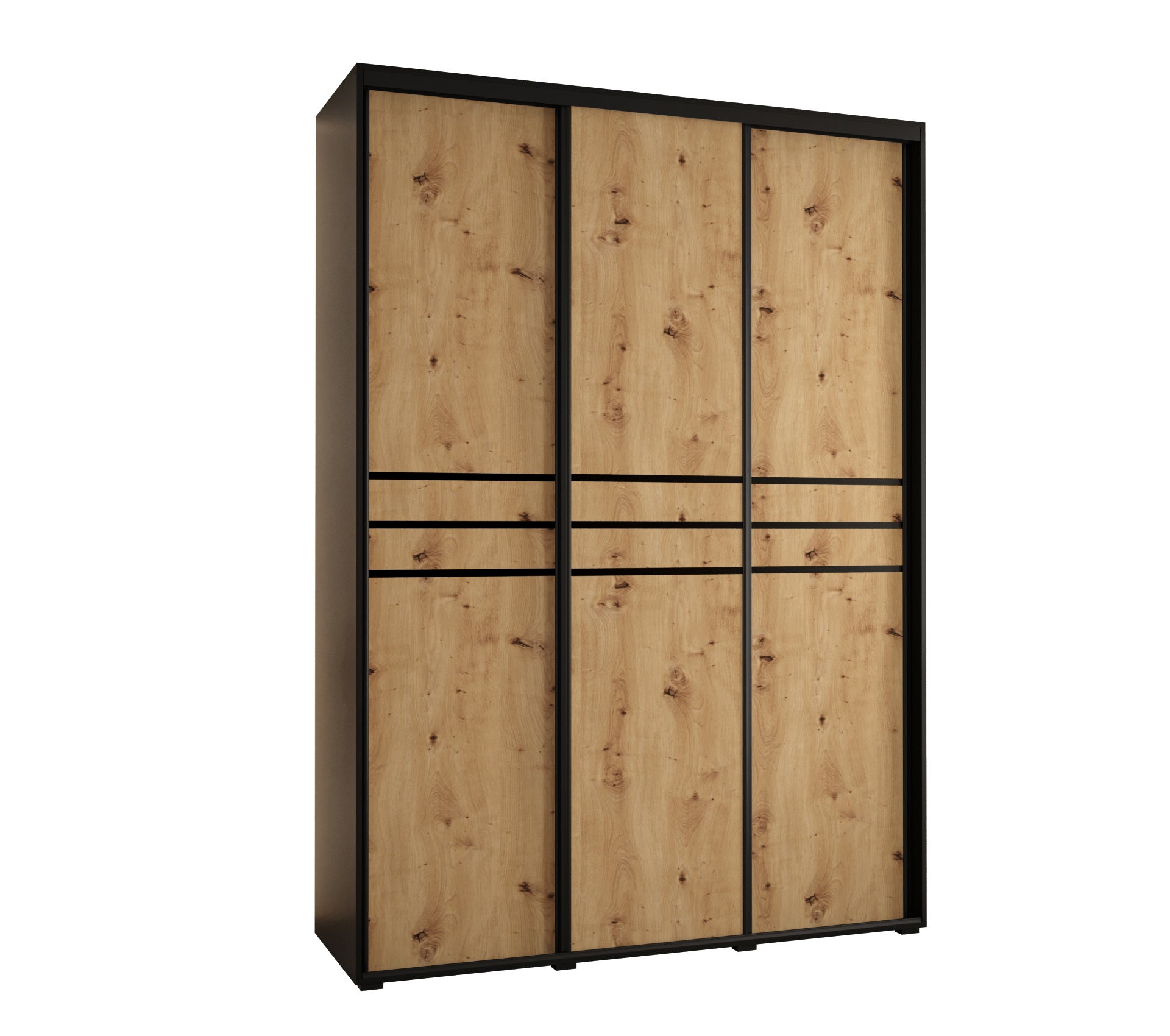 Szafa przesuwna wysoka Davos 10 180 x 45 x 235,2 cm czarny + artisan + u. czarny - Abiks Meble