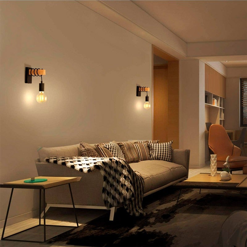 Aplique de parede em madeira 