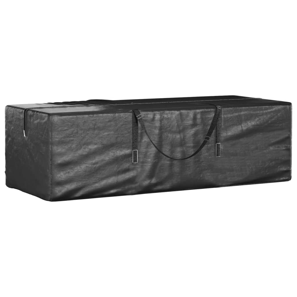 Poduszki ogrodowe z czarnego polietylenu 2 sztuki 135x40x55 cm