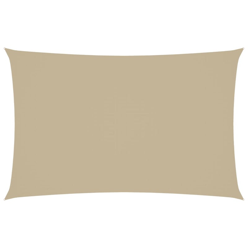 Żagiel przeciwsłoneczny prostokątny z beżowej tkaniny Oxford, 2 x 5 m