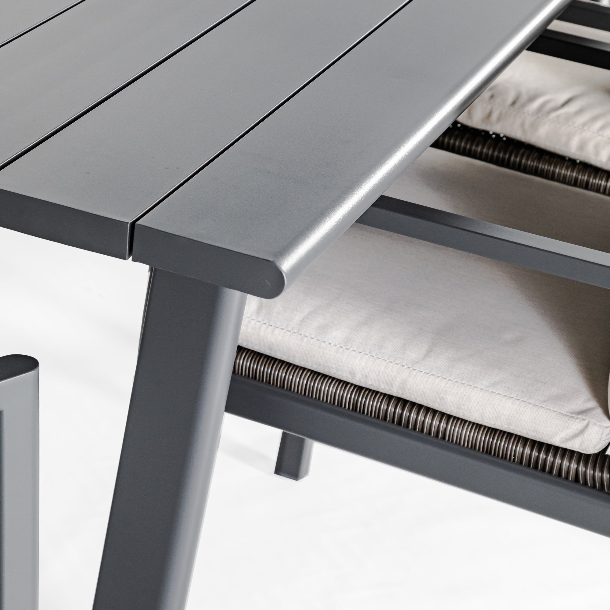 Conjunto de comedor de jardín ONIX 7 piezas en aluminio antracita con mesa y 6 sillas - 4