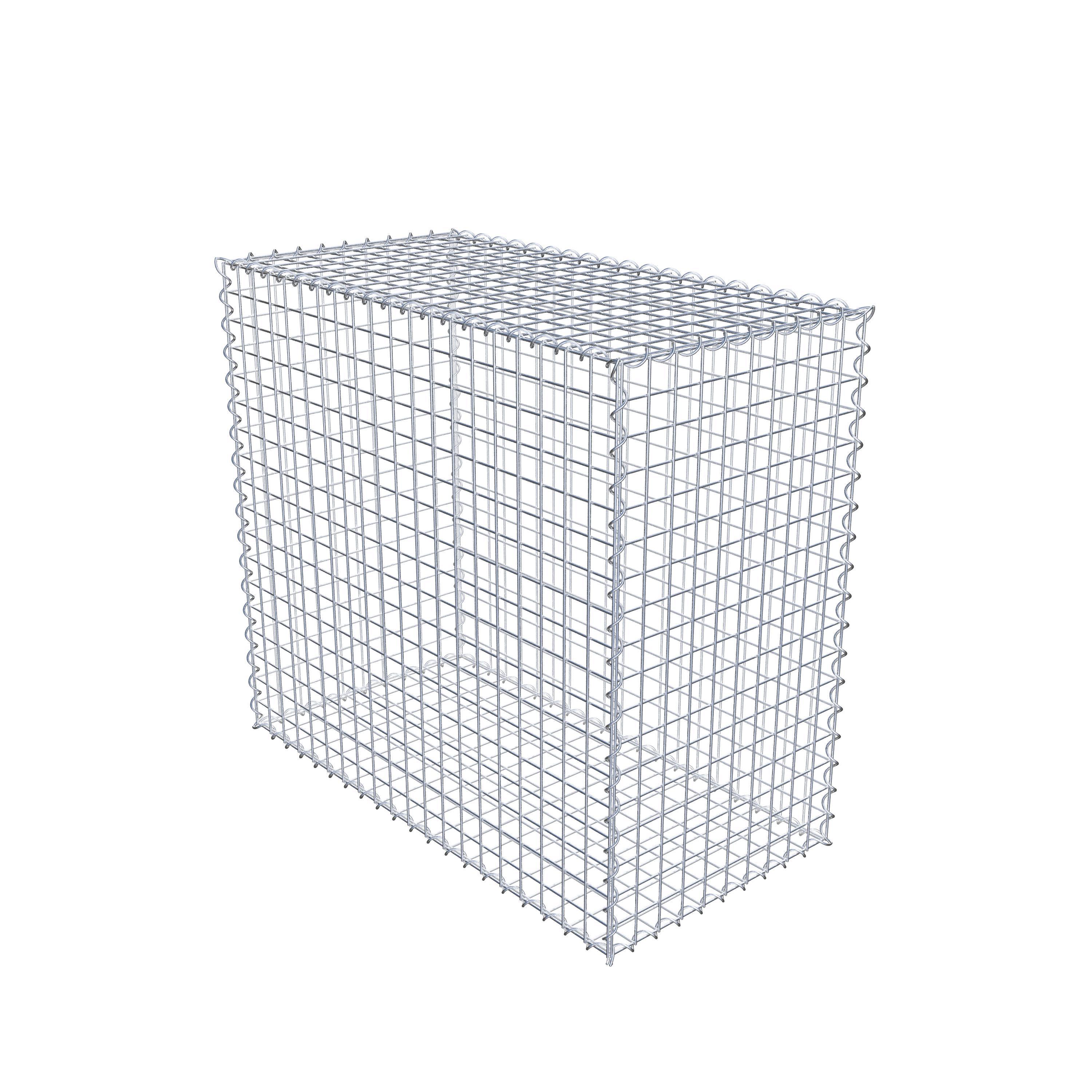 Gavión de acero galvanizado 100x90x50cm (LxAxP), malla 5 x 5cm, Espiral, jaula metálica para muro o jardín - 2