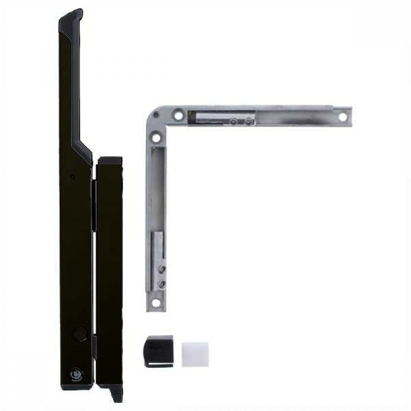 Boîte de base ferme-imposte en applique OL90/95 GEZE - (Poignée + Renvoi 90°) - Noir - 77945 - 2