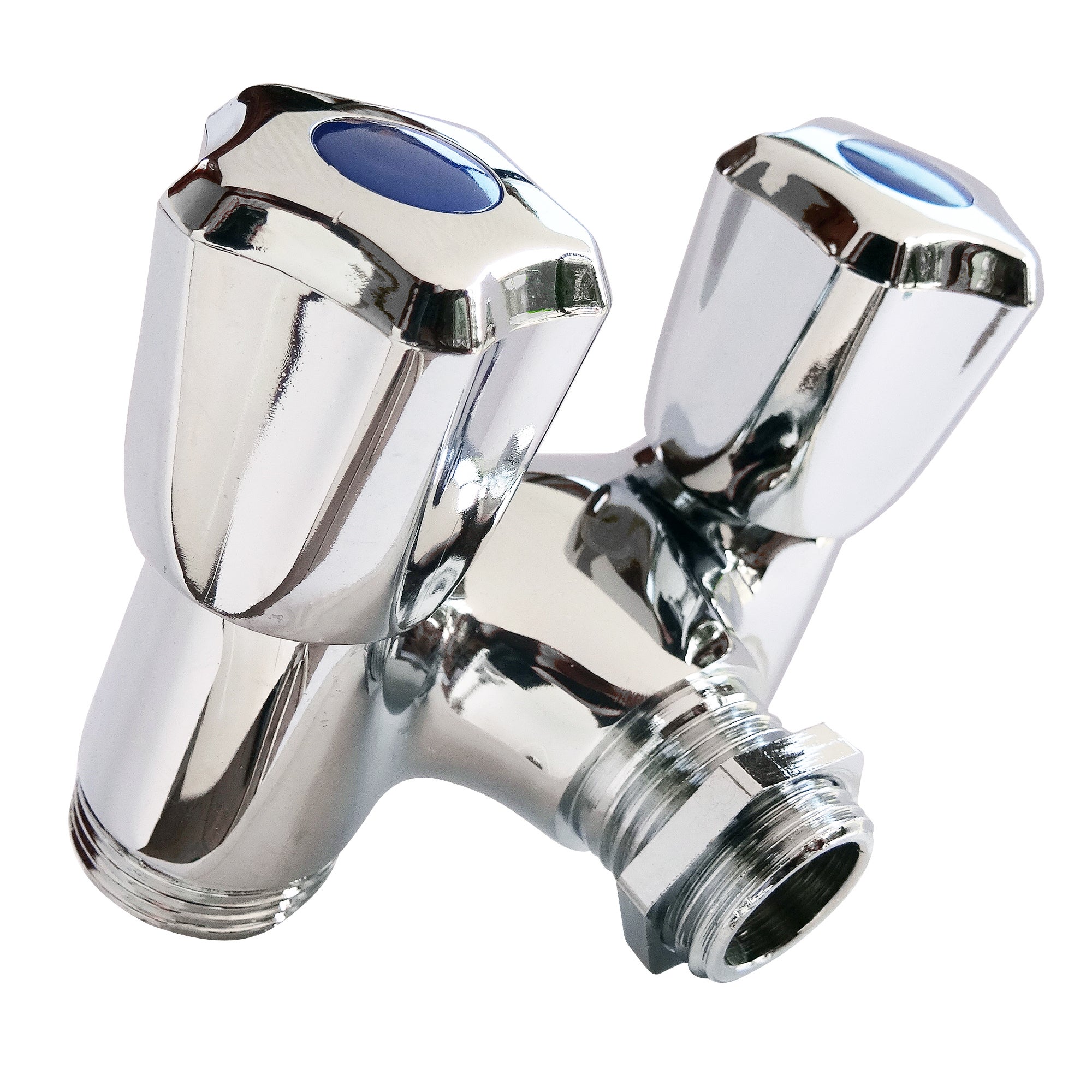 SOMATHERM Robinet double - Pour machine a laver - Arrivée Ø 1/2 - Sortie Ø 3/4 - 4